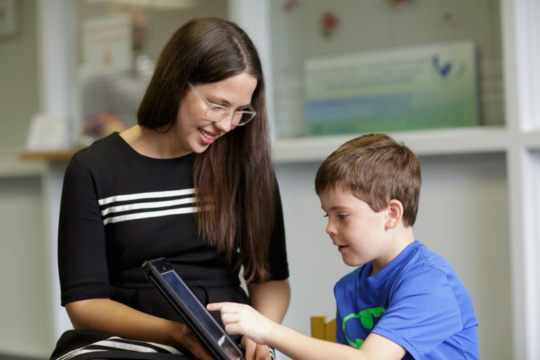 addition research, woman with child