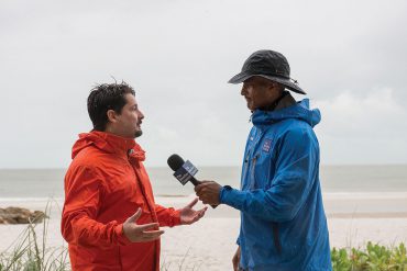 UF wind engineer and hurricane researcher Forrest Masters was interviewed on The Weather Channel after setting up research equipment in Irma’s path in South Florida.