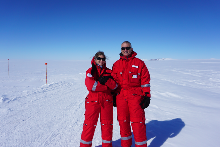 Researchers in Antarctica, Anna-Lisa Paul and Rob Ferl