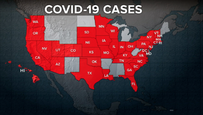 COVID-19 Cases US Map
