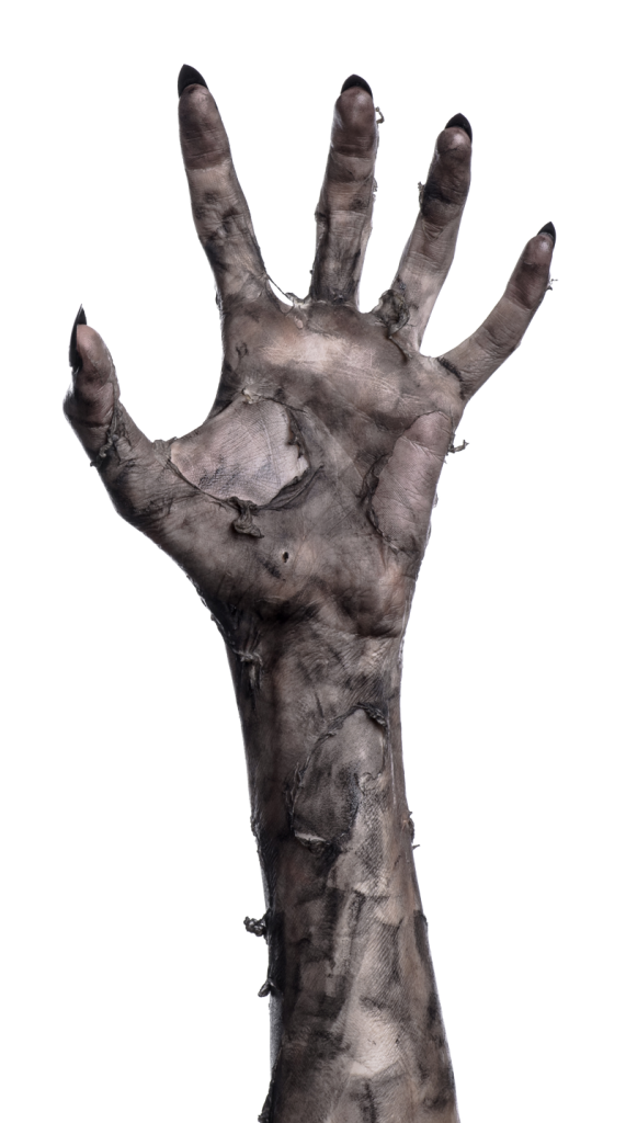 Zombie hand reaching up