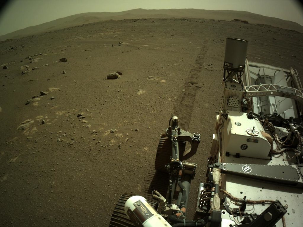 NASA's Mars Perseverence rover's left navigation camera