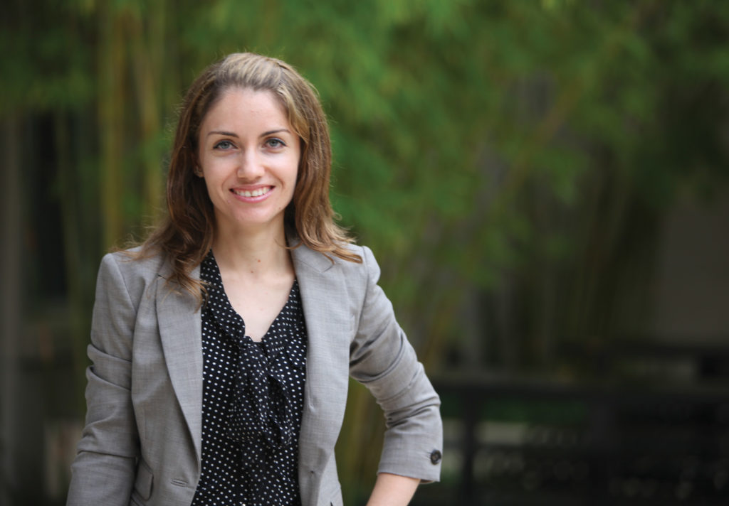 Portrait of Klodiana Lanaj outdoors on UF campus
