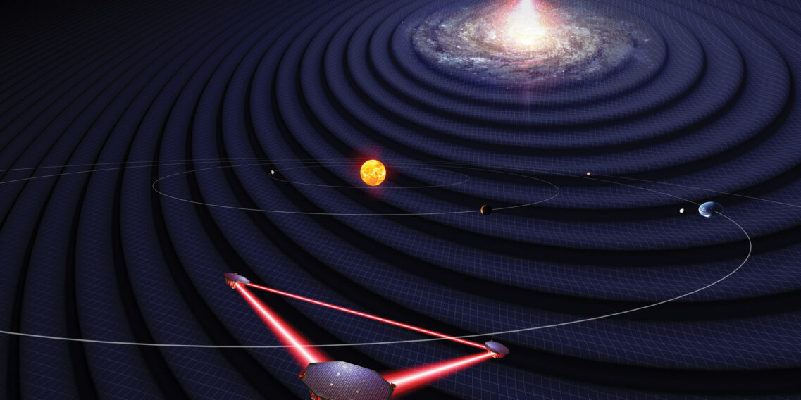 A trio of satellites nicknamed LISA will one day measure gravitational waves that reveal the origins of the universe with unprecedented range and clarity.