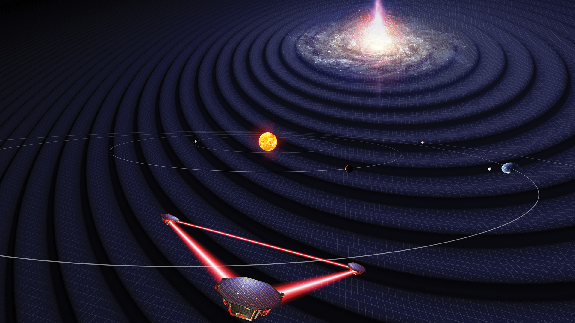 A trio of satellites nicknamed LISA will one day measure gravitational waves that reveal the origins of the universe with unprecedented range and clarity.