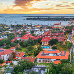 An aerial photo of Saint Augustine.