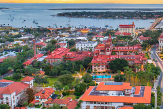 An aerial photo of Saint Augustine.